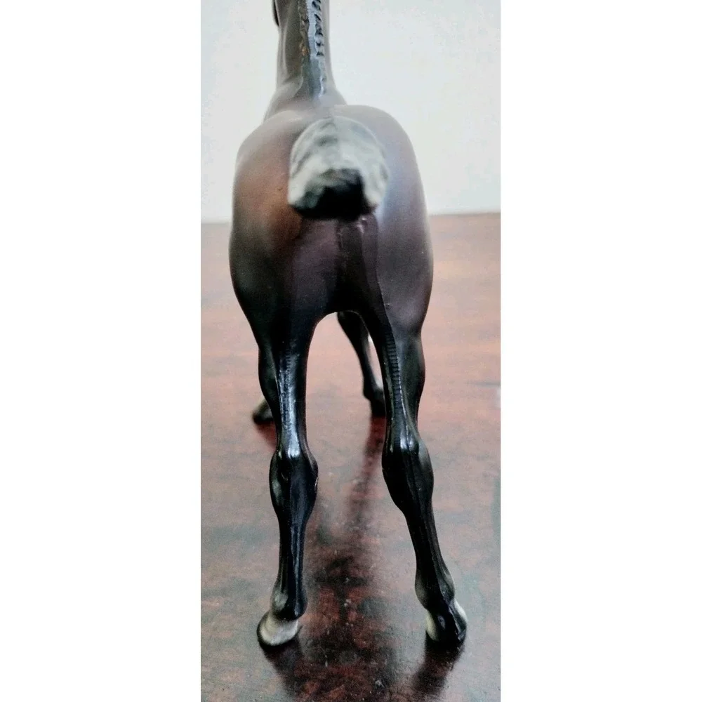 Vintage Breyer Horse Figurine Dark Brown Foal Colt Model Animal Collectible